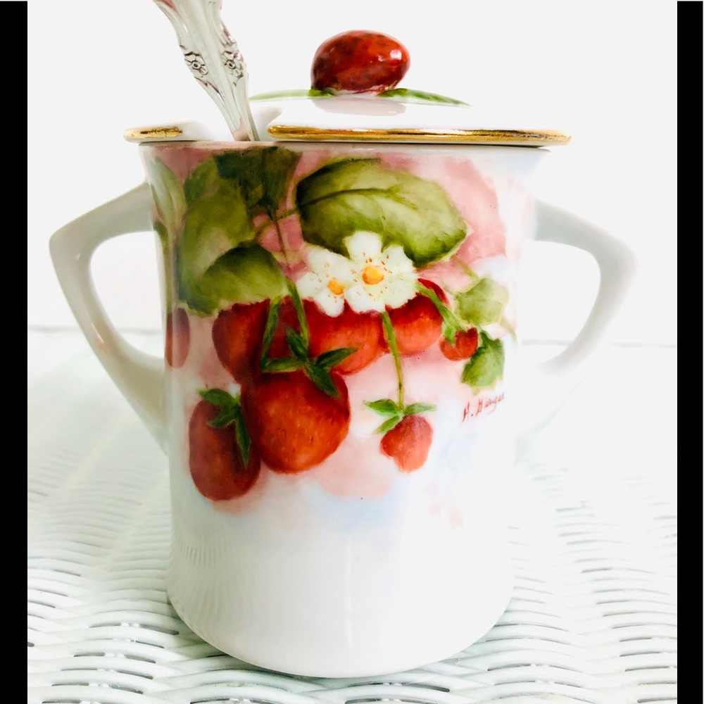 Artisan Porcelain honey pot